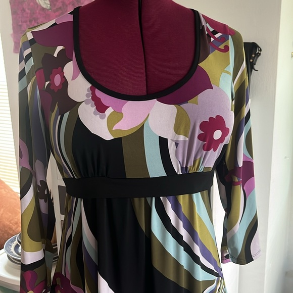 Iris empire waist flattering dress pucci style retro stretch - Picture 8 of 11